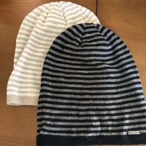 Pair of Calvin Klein super soft hats